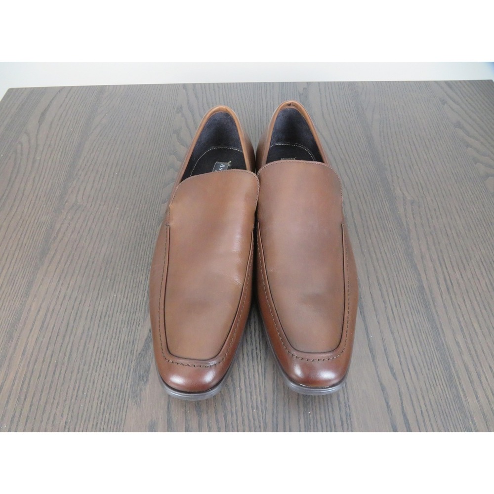 Aston Grey Westport Shoes Mens Size 10.5 Brown Leather Loafers Dress Slip On
